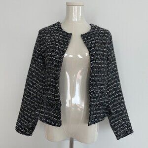 Dolan (Anthropologie) Tweed 3/4 Sleeve Peplum Jacket Petite Medium